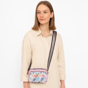 ESBEDA Purple Colour Bloom Print Sling Bag For Women