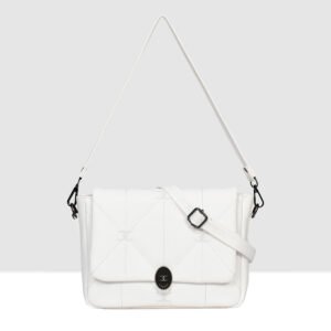 ESBEDA Tan Color Logo Embroidered Sling Bag For Women