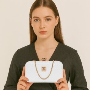 ESBEDA White Color Sparkle Luxe Women?s Clutch For Womens