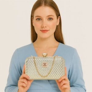 ESBEDA Gold Color Sparkle Luxe Women?s Clutch For Womens
