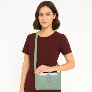 ESBEDA Pista Megan Colorblock Top Zip Sling Bag For Women