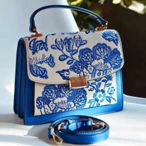 Esbeda FloraLuxe Embroidered Top-Handle Bag