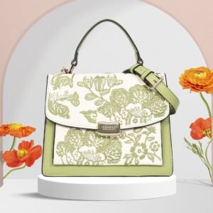 Esbeda FloraLuxe Embroidered Top-Handle Bag