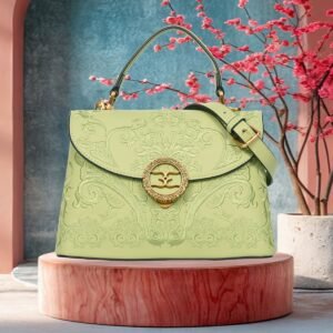 Esbeda RegalMint Embroidered Top-Handle Bag