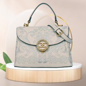 Esbeda RegalMint Embroidered Top-Handle Bag