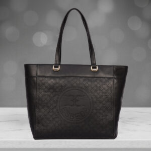 ESBEDA Black Color Prime Emboss Tote Handbag For Womens