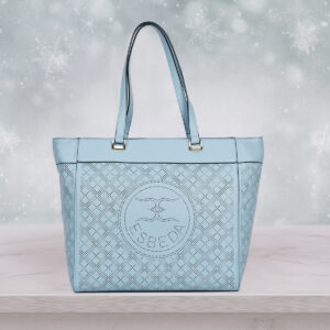 ESBEDA Blue Color Prime Emboss Tote Handbag For Womens