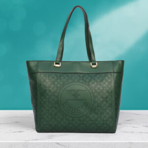 ESBEDA Green Color Prime Emboss Tote Handbag For Womens