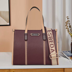 ESBEDA Wine color Vogue Line Handbag for womens