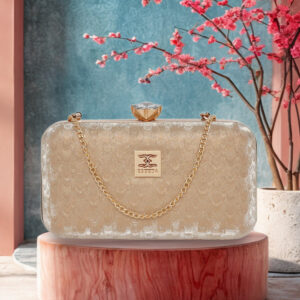 ESBEDA Rose Gold Color Sparkle Luxe Evening Clutch For Womens