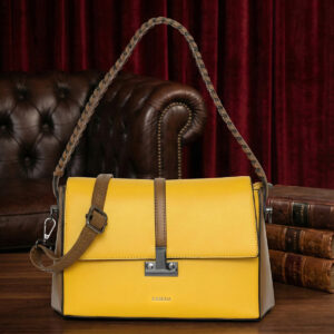 ESBEDA Yellow colour Verona Structured Handbag for womens