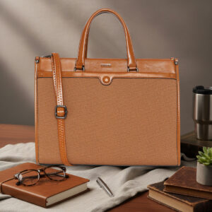 ESBEDATan colour Verda Structured Handbag for womens