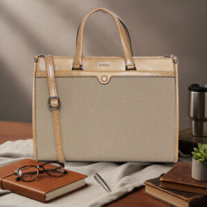 ESBEDA Beige colour Verda Structured Handbag for womens