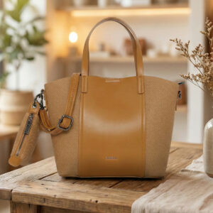 ESBEDA Tan colour Aurelia Structured Handbag for womens