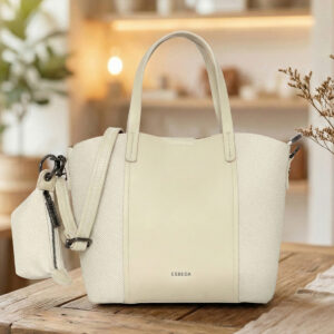 ESBEDA Cream colour Aurelia Structured Handbag for womens