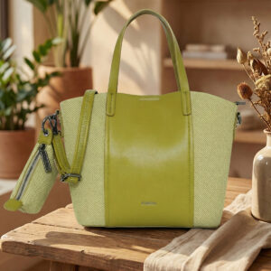 ESBEDA Olive colour Aurelia Structured Handbag for womens