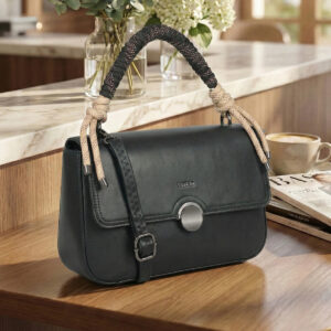 ESBEDA Black colour Metroknot Handbag for womens