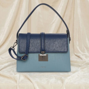 ESBEDA Blue color Clara Lock Flap Handbag For Womens