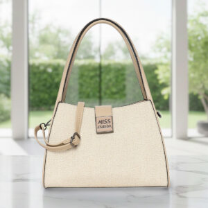 ESBEDA Beige Color Signature Hardware Handbag for womens