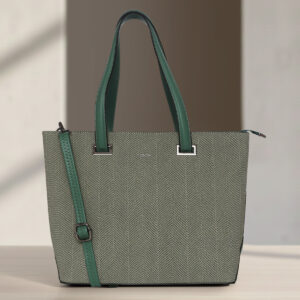 ESBEDA Green Color Structured Flex Tote Handbag For Women
