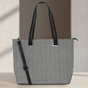 ESBEDA Black Color Structured Flex Tote Handbag For Women