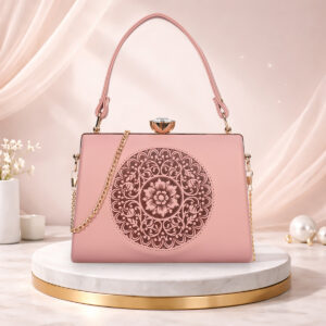 ESBEDA Pink Color Artisan circle Clutch for womens