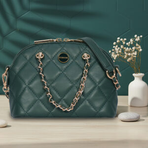 Esbeda Green color Quilted Glam Dome Sling for women