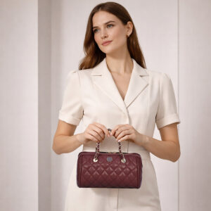 ESBEDA Maroon Color Classic Quilted Chic Sling for women