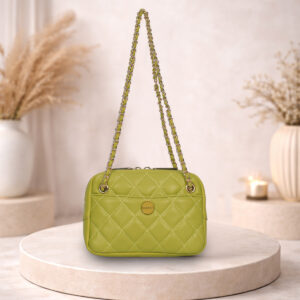 ESBEDA Limegreen Color QuiltCharm Mini Sling Bag for women