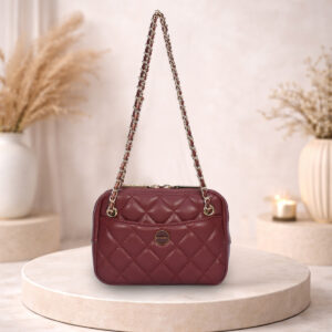 ESBEDA Maroon Color QuiltCharm Mini Sling Bag for women