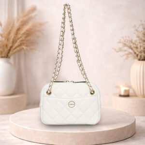 ESBEDA White Color QuiltCharm Mini Sling Bag for women