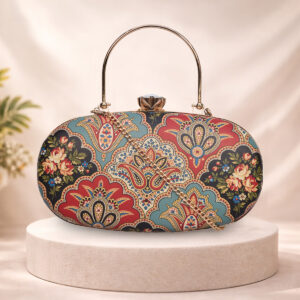 ESBEDA Mandala Art Oval Clutch for womens