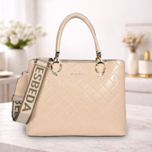 ESBEDA Cream Color Elara Structured Handbag For Womens