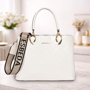 ESBEDA White Color Elara Structured Handbag For Womens