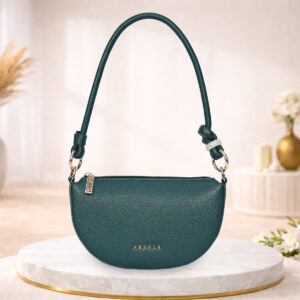 ESBEDA Green Color Luna Curve Handbag For Womens