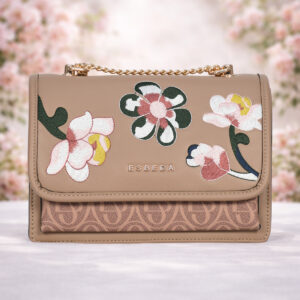 ESBEDA Beige Color Florian Blossom Slingbag For Womens