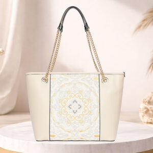 ESBEDA Cream Color Serene Mandala Handbag For Womes