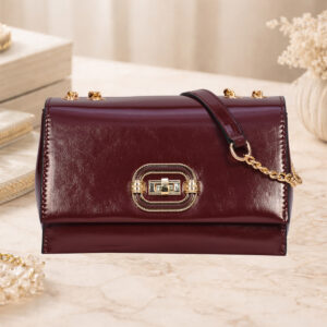 ESBEDA Wine Color Soft Glam Handbag For Womens